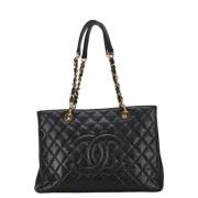 Pre-owned Leather chanel-bags Chanel Vintage , Black , Dames