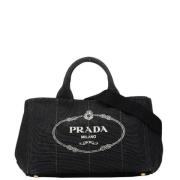 Pre-owned Canvas handbags Prada Vintage , Black , Dames