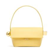 Gele leren tas met opklapbaar handvat Jacquemus , Yellow , Dames