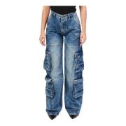 Blauwe Wijde Pijp Jeans John Richmond , Blue , Dames