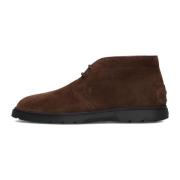 Bruine Suède Veterschoenen Tod's , Brown , Heren