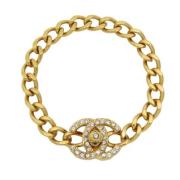 Pre-owned Metal bracelets Chanel Vintage , Yellow , Dames