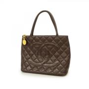 Pre-owned Leather chanel-bags Chanel Vintage , Brown , Dames