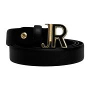 Zwart Logo Gesp Riem John Richmond , Black , Dames