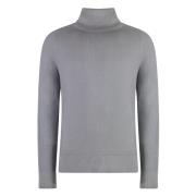 Geribbelde Cashmere Coltrui Trui Malo , Gray , Heren