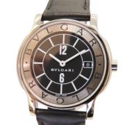 Pre-owned Metal watches Bvlgari Vintage , Black , Heren