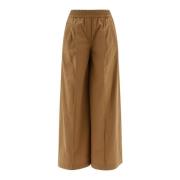 Wijde Katoenen Broek Brunello Cucinelli , Brown , Dames