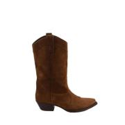 Pre-owned Suede boots Saint Laurent Vintage , Brown , Dames