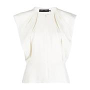 Witte Mouwloze Viscose Blouse Proenza Schouler , White , Dames