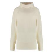 Luxe Cashmere Turtleneck Pullover Malo , Beige , Dames