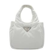 Pre-owned Nylon shoulder-bags Prada Vintage , White , Dames