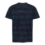 Blauwe Logo T-shirts en Polos Tommy Hilfiger , Blue , Heren