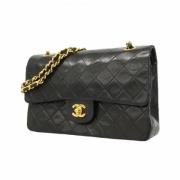 Pre-owned Leather chanel-bags Chanel Vintage , Black , Dames