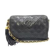 Pre-owned Leather chanel-bags Chanel Vintage , Black , Dames