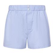 Heldere Blauwe Katoenen Boxershorts Brioni , Blue , Heren