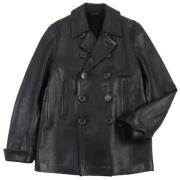 Pre-owned Leather outerwear Gucci Vintage , Black , Heren