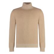 Luxe Cashmere Turtleneck Sweater Malo , Beige , Heren