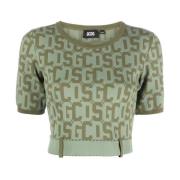 Groene Monogram Trui Casual Stijl Gcds , Green , Dames