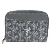 Pre-owned Canvas wallets Goyard Vintage , Gray , Dames