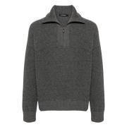 Quarter Zip Gebreide Trui in Grijs J.Lindeberg , Gray , Heren