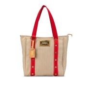 Pre-owned Canvas totes Louis Vuitton Vintage , Beige , Dames