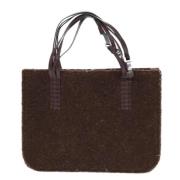 Pre-owned Wool totes Chanel Vintage , Brown , Dames