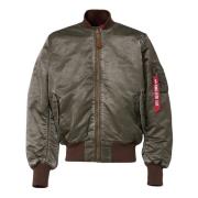 Vintage Mud Olive Bomber Jas Alpha Industries , Green , Heren