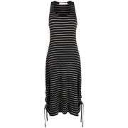 Multicolor Maxi Jurk met Gestreepte Rib Proenza Schouler , Black , Dam...