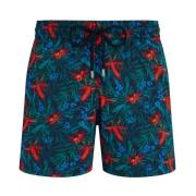 Korte tropische bloemen stretch zwemshorts voor heren Vilebrequin , Mu...