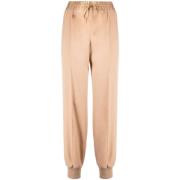 Beige Wollen Broek Jil Sander , Beige , Dames