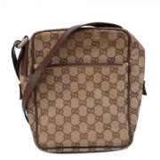 Pre-owned Canvas gucci-bags Gucci Vintage , Beige , Dames