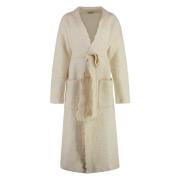 Cashmere Cardigan met Bijpassende Tailleband Malo , Beige , Dames