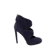 Pre-owned Suede heels Versace Pre-owned , Blue , Dames