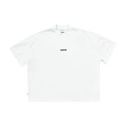 Oversize Box Logo T-Shirt Bianca Bonsai , White , Heren