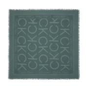 Monogram Jacquard Sjaal voor Vrouwen Calvin Klein , Green , Dames