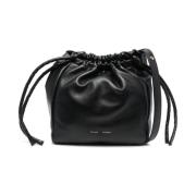 Zwarte Leren Trekkoord Schoudertas Proenza Schouler , Black , Dames