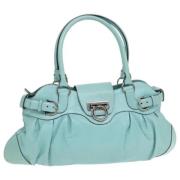 Pre-owned Leather handbags Salvatore Ferragamo Pre-owned , Blue , Dame...