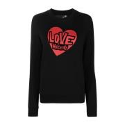 Casual Zwarte Sweatshirt Modal Katoen Elastaan Love Moschino , Black ,...