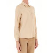 Beige Zijden Stretch Shirt Vittoria Pennyblack , Brown , Dames