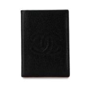 Pre-owned Leather wallets Chanel Vintage , Black , Dames