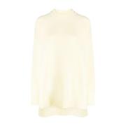 Gele Wollen Crew Neck Sweater Jil Sander , Beige , Dames