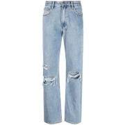 Authentieke Trashed Wide Leg Jeans Blauw Ksubi , Blue , Dames