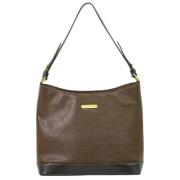 Pre-owned Leather handbags Burberry Vintage , Brown , Dames