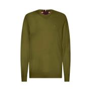 Cashmere V Neck Sweatshirt Tommy Hilfiger , Green , Heren