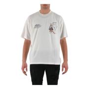 Katoenen oversized T-shirt met print Represent , White , Heren