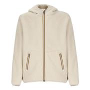 Beige Omkeerbare Hoodie Jas met Zakken K-Way , Beige , Heren