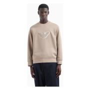 Logo Accent Sportieve Trui Emporio Armani , Beige , Heren