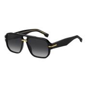 Zwart/Grijs Getinte Zonnebril Hugo Boss , Black , Heren