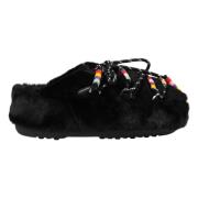 Faux Fur Beads Winterlaarzen Moon Boot , Black , Dames