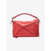 Pre-owned Leather handbags Loewe Pre-owned , Red , Dames